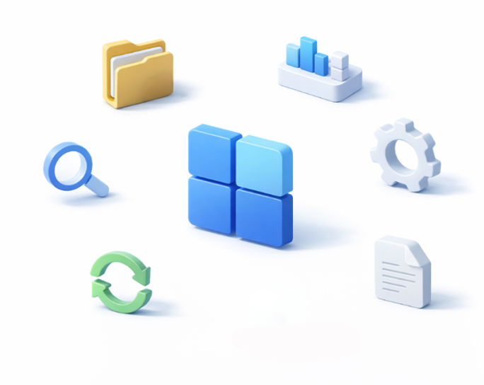 Lerninhalte zu Windows 11 und älteren Versionen